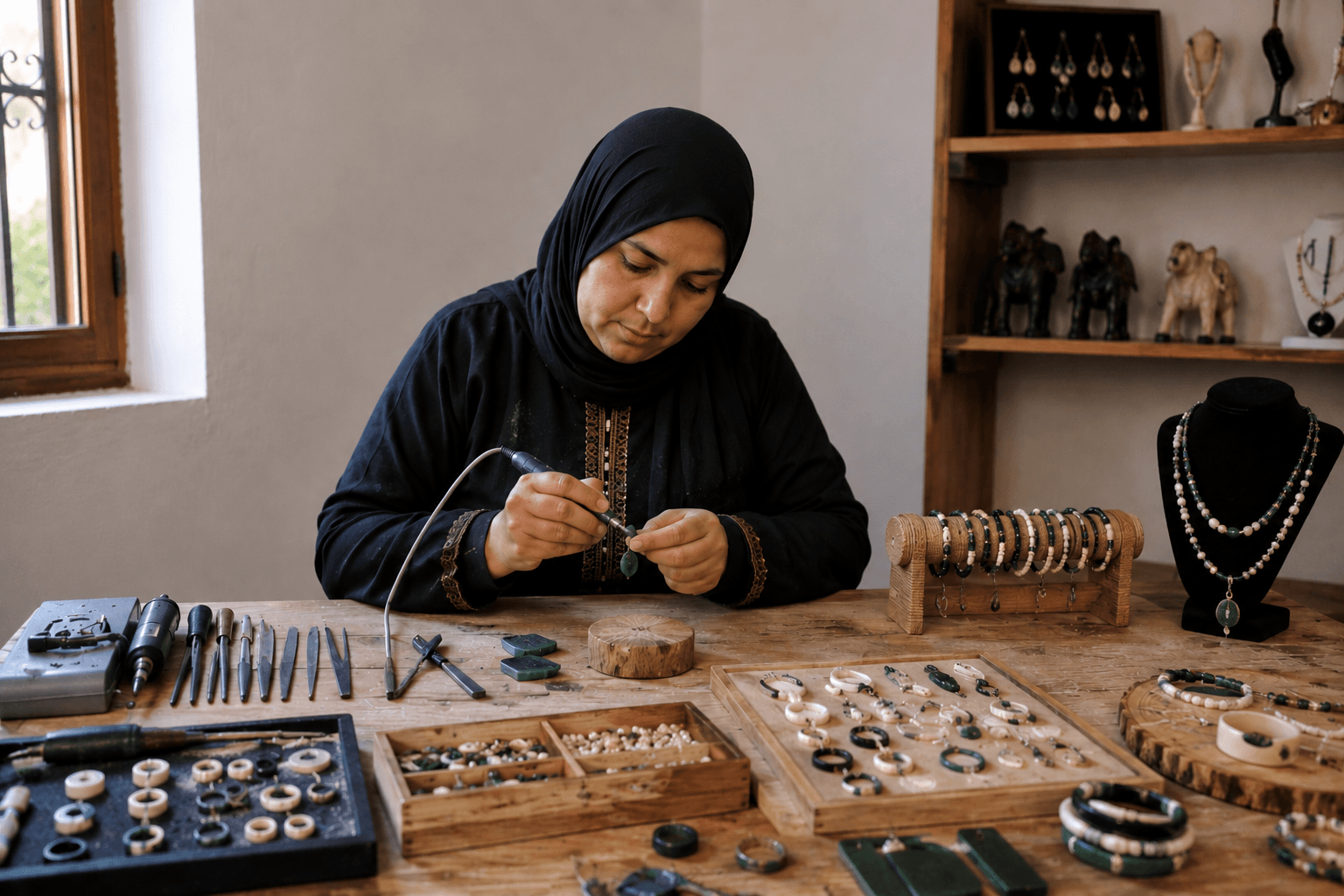 Atelier Création de bijoux, fabriquez votre bijoux en ivoirine